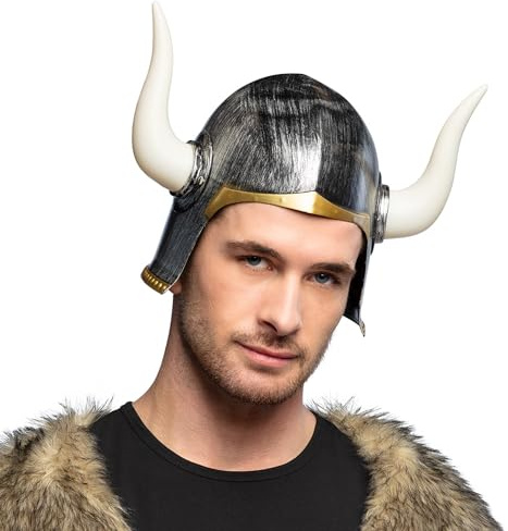 Boland - Wikinger Helm Ivar für Erwachsene, 60 cm | Hut für Kostüme, Karneval, Cosplay und Mottoparty, skandinavischer Krieger, Gladiator