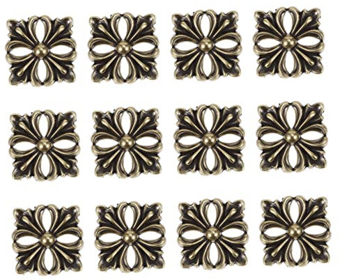 DIYEAH 12 Pezzi Di Mobili Quadrati Americani Con Fiori Mobili In Lamiera Di Mobili Con Piatti Decorativi Vintage Mobili Con Piastre Di Vintage Mobili Con Fiori Decorativi