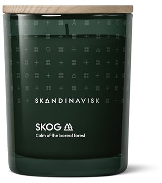 Skandinavisk SKOG 'Wald' Duftkerze, Sonderedition, Duftnoten: Kiefernnadeln und Tannenzapfen, Birkensaft und Maiglöckchen, 200 g.