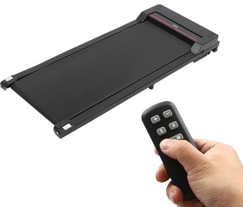 Elektrisches Untertisch Laufband 1-8km Walking pad mit Fernbedienung und LED-Anzeige, Under Desk Schreibtisch Treadmill für Zuhause & Büro
