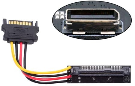 CY Konverter SFF-8611 Oculink Buchse SFF-8612 auf U.2 U.3 SFF-8639 NVME PCIe PCI-Express SSD Adapter für Mainboard