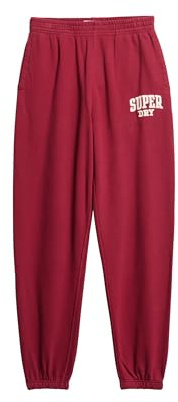 Superdry Damen Athletic Essentials Boyfriend-Jogginghosen Bordeauxrot 38