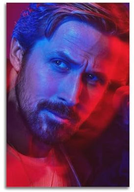 XMKJCHA Kunstdruck auf Leinwand, Motiv: Ryan Gosling – Popmusik-Sänger und Sportler – Wohnzimmer-, Schlafzimmer- und Bürodekoration – 30 x 45 cm, ungerahmter Stil 4