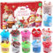 Schleim Adventskalender 2025 für Jungen Mädchen, flauschigen Slime Kinder Weihnachten Vorteil Kalender 24 Tage, Weihnachten Überraschungen Geschenk mit Unterschiedliche Textur Schleim Kit