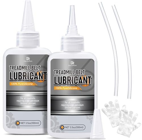 Silikonöl Laufband Öl 200ml - 100% Reines Silikon Laufbänder Schmiermittel für Bänder, mit Anwendungstuben - Einfach Aufzutragendes Laufbandöl für die Schmierung von alle Laufbänder, Heimtrainer