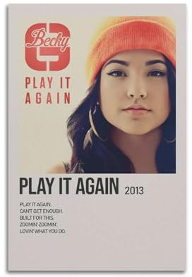 ydhgebn Becky G Poster, Wandkunst, Vintage-Poster, dekoratives Gemälde für Schlafzimmer, Wohnzimmer, ästhetisches, elegantes Poster, 40 x 60 cm, ungerahmter Stil