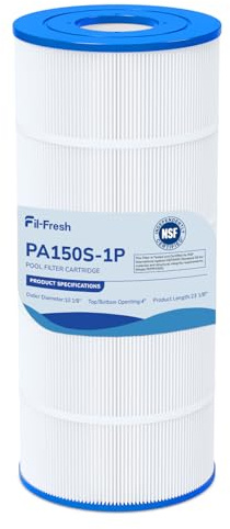Fil-fresh C150S Pool-Filter-Kartusche, kompatibel mit Hayward SwimClear C150S, ersetzt Hayward CX150XRE, CS150E, Pleatco PA150S, 150 m², 1 Stück