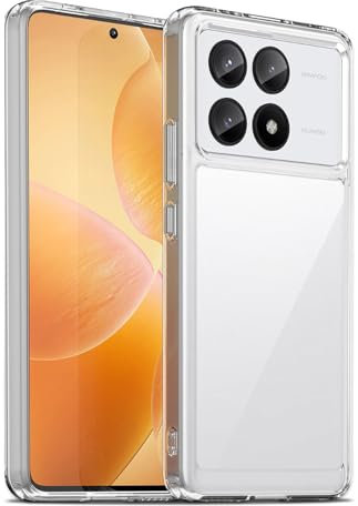 Liisooka Funda para Xiaomi Poco X6 Pro 5G, Militar de Protección contra Caídas, Anti-Amarillo, Antiarañazos, Carcasa Trasera de PC Duro, Case Ultrafina a Prueba de Golpes, Transparente