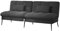 COMHOMA Sofá Cama con función de Dormir – Funda futón Convertible – Sofá esquinero – Sofá de Invitados de 3 plazas – con Respaldo Ajustable de Tela, Color Negro