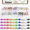 Wokape 200Pcs 6MM（0.24In) Rhinestone Stud Refill Sortiment Set 10 Farben Dazzling Crystal Claw Beads 4 Claw Nailhead Rivet Punk Copper Spikes Dekorative Nieten für DIY Leder Handwerk Kleidung