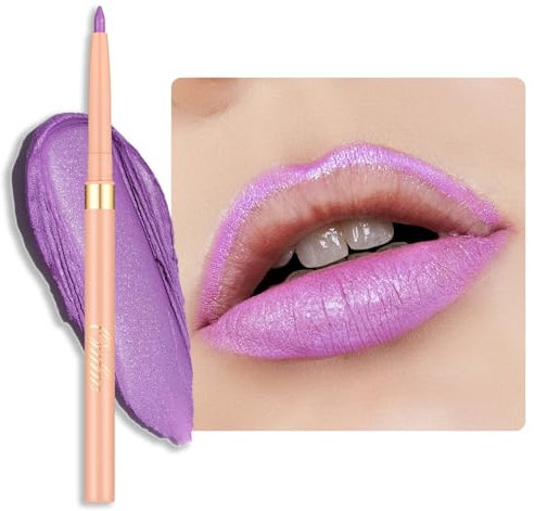 OULAC Delineador de Labios Morado Mate, Lip Liner Resistente al Agua que Dura 24 Horas +, a Prueba de Manchas, Muy Pigmentado, Suave, Contorno de Labios, Vegan (09) Sweet Taro