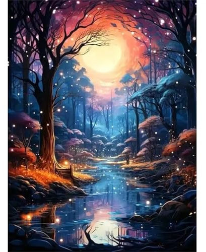 Jigsaw Puzzles For Adults 1500 piece,Starry Night Rivers jigsaw puzzles for Kids,Challenging Puzzle Games for Family and Birthday Gifts Frameless