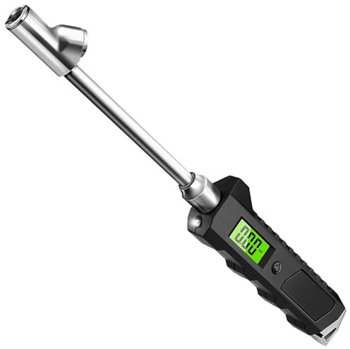 SRKATI Manometro Digitale per la Pressione dei Pneumatici 230 PSI a Doppia Testa in Acciaio Inossidabile per Camion LCD, Torcia elettrica, Tester per Veicoli(2pcs)