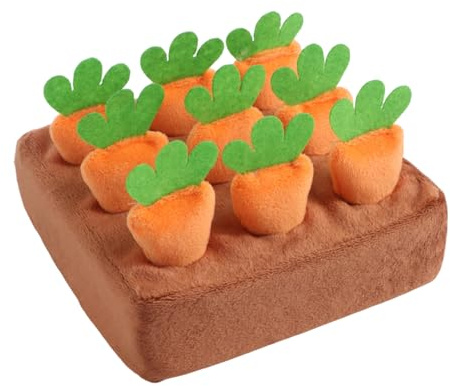 Snuffle Mat Interactive Games with Carrots | Puppy Snuffle Mat for Crate Training Alone Time Home Indoor Bedroom Mental Exercise Boredom Reduction