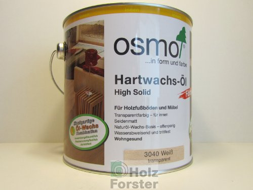 OSMO Hartwachs-Öl, 3040 Weißgrund, 2,50 Liter