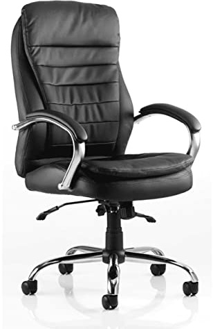 Dynamic EX000061 Rocky Executive Leather High Back Chair with Arms - Black