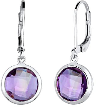 Elli Ohrringe Damen mit Amethyst Edelstein Lila in 925 Sterling Silber