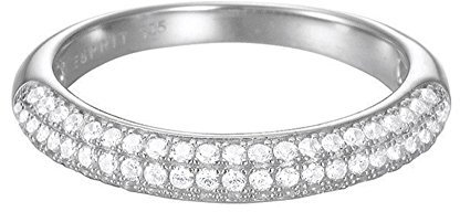 Esprit Essential Damen-Ring ES-GLAM rhodiniert Zirkonia transparent Gr. 57 (18.1) - ESRG02765A180