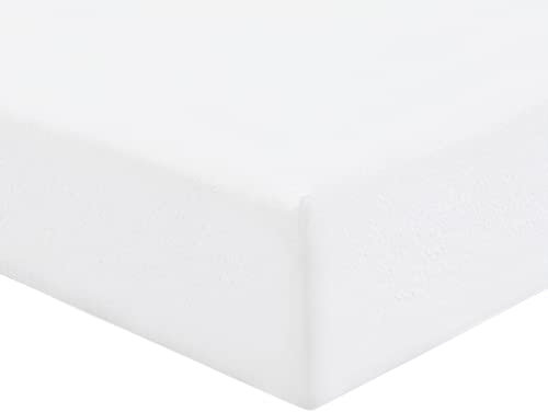 Brentfords Plain Dye Fitted Bed Sheet Non Iron Super Soft Easy Care Microfibre, White - Single Size