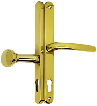 Fab and Fix Lever Pad Offset Door Handle 92pz 62pz Gold 240 Screw Fix