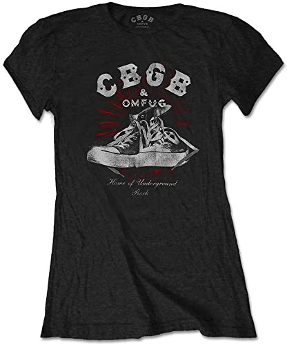 Rockoff Trade Women's CBGB Converse T - Shirt, Black (Black Black), 16