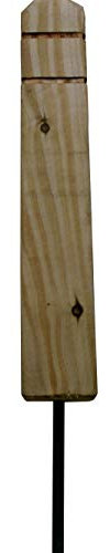 1 x 18 inch (45cm) Timber Keep Off Grass Verge Post Boundary Markers, Push in Ground