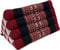 GURU SHOP Dreieck Thaikissen, Dreieckskissen, Kapok - Elefant Rot/schwarz, 30x30x50 cm, Asiatisches Sitzkissen, Liegematte, Thaimatte