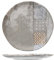 H&H Malaga Set 12 Piatti Piani, Stoneware, Decoro Effetto Vintage, 26 Cm Grigio 26 X 26 X 2 Cm