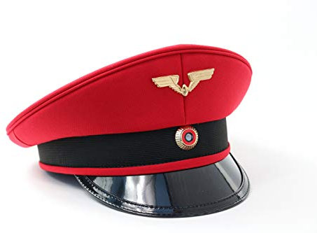 Zunftbedarfde Schirmmütze Rotkäppchen Fahrdienstleiter Zugführer Eisenbahn Bahn