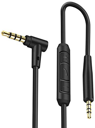 Replacement Audio Extension Cable Cord Wire,for Bose QuietComfort QC25 QC35 Soundlink/SoundTrue On- Ear Headphones with in-line Mic Volume Control- (Black)