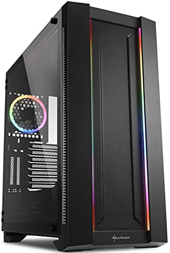 Sharkoon Elite Shark CA200M, PC-Gehäuse, ARGB, 8-Fach RGB-Steuerung, klassischer und vertikaler Grafikkarteneinbau
