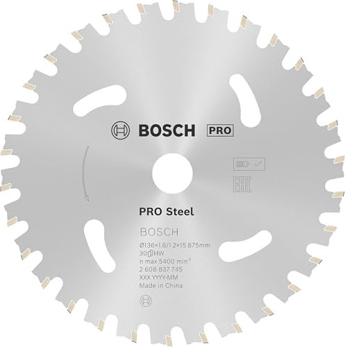 Bosch 1x PRO Steel Circular Saw Blades for Cordless Hand-Held Dry Cutters (for Steel, Ø mm, Professional Accessory Hand-Held Dry Cutter)
