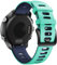 NotoCity per Garmin Vivoactive 3 Cinturino, 20mm Cinturino di Ricambio in Silicone per Samsung Galaxy Active 2 /Gear Sport/Galaxy Watch 42mm/ Garmin Forerunner 645/245(blu scuro verde acqua)