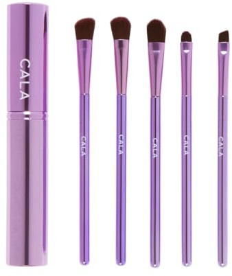 Cala Metallic pink essential eye brush set 5 count, 5 Count