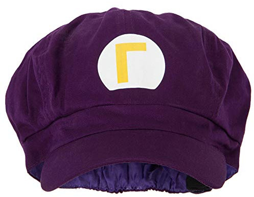 e4Hats.com Mario Luigi Wario Waluigi Heat Transfer Cotton Elastic Newsboy Cap, Violett, Einheitsgröße