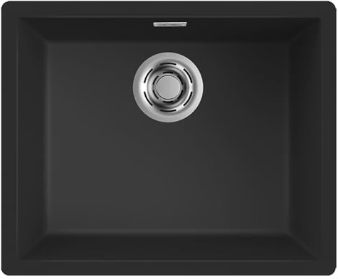 ELLECI LKZ10586 | Lavello da cucina incasso/sospeso in KERATEK ZEN 105 | Colore : Nero