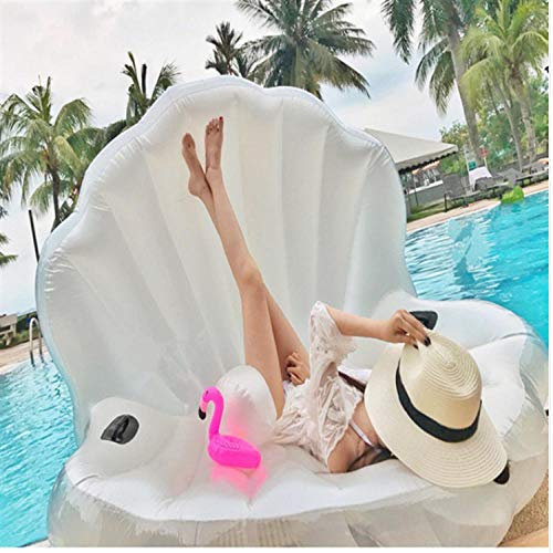 Svvsgf Jouets Aquatiques pour Piscine, Coquille Gonflable Perle pétoncle rangée Flottante PVC Shell Montage Gonflable Coquille d'eau Flottant rangée Jouet