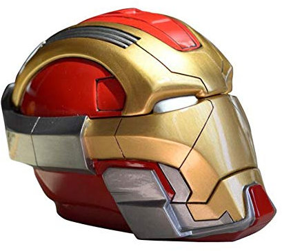 NTT Creative Ashtray with Lid The Avengers Iron Man Mask Helme Resin Ashtray Container Home Outdoor Cigar Holder (Color : Red)
