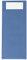 Bestecktasche | 85 x 200 mm | mit 2-lagiger Tissue-Serviette in Weiß | Besteckhülle | Besteckbeutel in verschiedenen Farben | (Blau, 500)