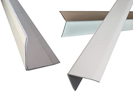 Aluwinkel weiss Ral9016 Alu Kantenschutz weiss, 3fach gekantet, außen beschichtet 1,5mm stark (Länge: 1000 mm, Schenkel: 60x60 mm) Winkelprofil weiß