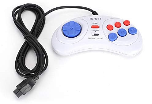 ciciglow Controlador de Juegos, Joystick Portátil de 16 bits Y 9 Pines para Juegos, Mini Consola de Juegos Portátil, Controlador de Juegos Ergonómico, para