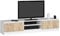 AKORD Meuble TV K-160 | Classique Meuble Télé | Banc TV | Moderne Meuble Television | H33 x L160 x P40 cm, Poids 30 kg | Couleur: Blanc/Chêne Sonoma