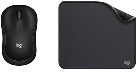 Logitech M220 Silent Souris Sans Fil, 2.4 GHz avec Récepteur USB, Résolution Capteur 1000 PPP + Logitech Mouse Pad - Studio Series, Tapis de Souris d'Ordinateur
