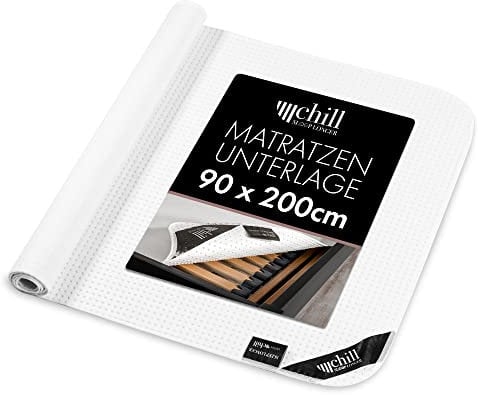 chill SLEEPLONGER Matratzenunterlage 90x200 cm - Lattenrost Matratzenschoner mit Noppen - Antirutsch Lattenrostschoner 90 x 200 cm für Matratze & Boxspringbett - Vegan & Atmungsaktiv