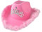 Tianbi Pinker Cowboyhut Damen, Filz-Western-Cowboyhut mit Halsband, Krone, rosa Cowgirl-Hut, Cosplay-Party-Kostüm-Zubehör, Spielverkleiden Frauen