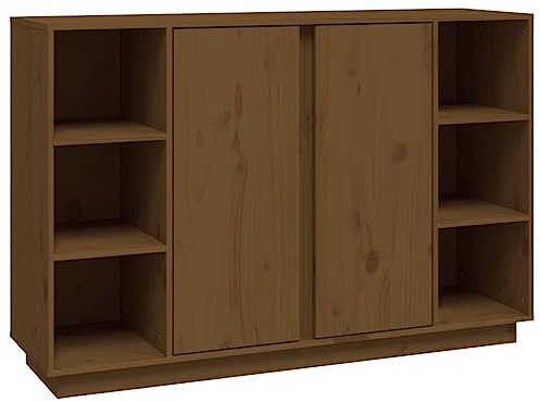 vidaXL Sideboard Schrank Anrichte Beistellschrank Kommode Mehrzweckschrank Standschrank Wohnzimmerschrank Honigbraun 120x35x80cm Massivholz Kiefer
