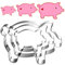 UKoosien Lot de 3 emporte-pièces en forme de cochon - Taille 4,7 - 3,8 - 3,0 - Passe au lave-vaisselle