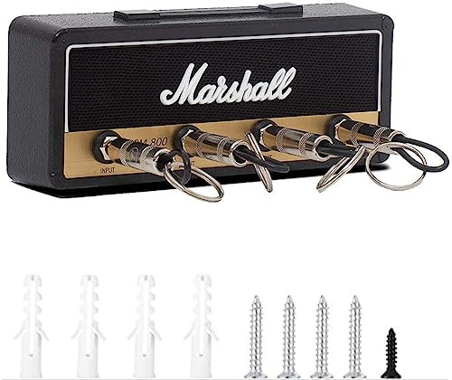 Marshall Schlüsselhalter Schlüsselbrett Wandmontage JCM800,Marshall Schlüsselhalter Schlüsselbrett Wandmontage mit 4 schlüsselbrett,für Musikliebhaber, Schlüssel Haus Befestigung,Schwarz