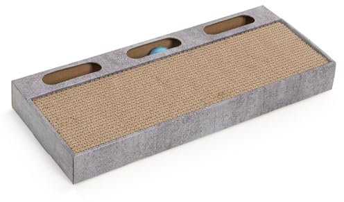 CanadianCat Company | Spielschiene mit Kratzpappe | Ersatzkratzpappe für CanadianCat Spielteppiche | 45,5 x 20 x 5 cm