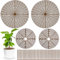 Srmayyi 4 Pcs Plant Pot Grid,20.5 Inch 11.8 Inch Soil Protector Covers Cuttable Flower Pot Grid,Cat Digging Stopper Baby Safety Plant Pot Cover with Stakes for Indoor Outdoor